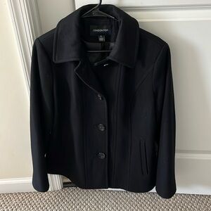 London Fog Black Pea Coat